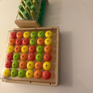 Colorful Wooden Peg Board Game for Kids